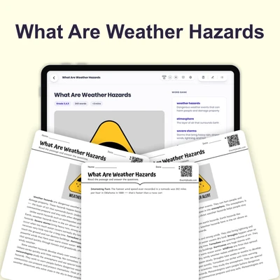 What Are Weather Hazards - reading educational content
