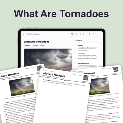 What Are Tornadoes - reading educational content