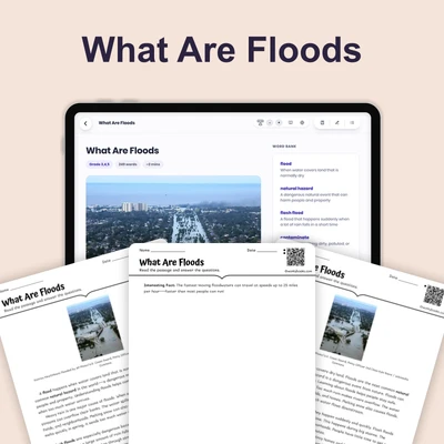 What Are Floods - reading educational content