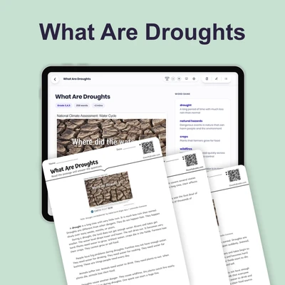 What Are Droughts - reading educational content
