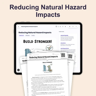 Reducing Natural Hazard Impacts - reading educational content