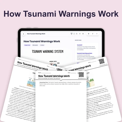 How Tsunami Warnings Work - reading educational content