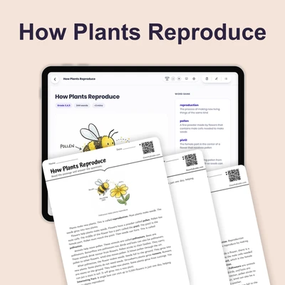 How Plants Reproduce - reading educational content
