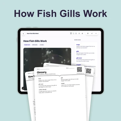 How Fish Gills Work - reading educational content