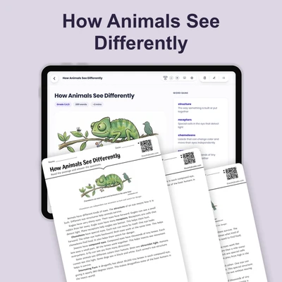 How Animals See Differently - reading educational content