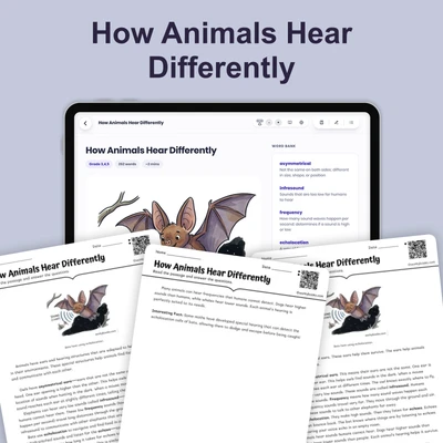 How Animals Hear Differently - reading educational content