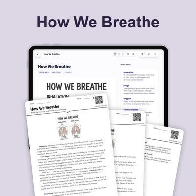 How We Breathe - reading educational content