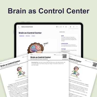 Brain as Control Center - reading educational content