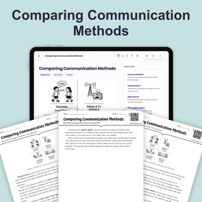 Comparing Communication Methods - reading educational content