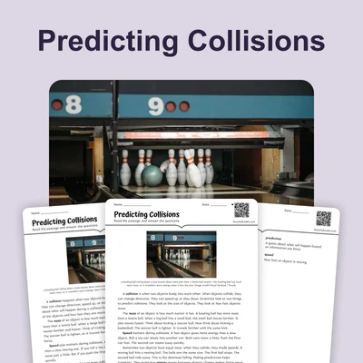Predicting Collisions - reading educational content