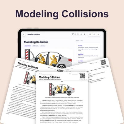Modeling Collisions - reading educational content