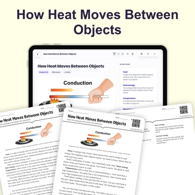 How Heat Moves Between Objects - reading educational content