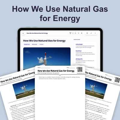 How We Use Natural Gas for Energy - reading educational content
