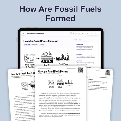 How Are Fossil Fuels Formed - reading educational content