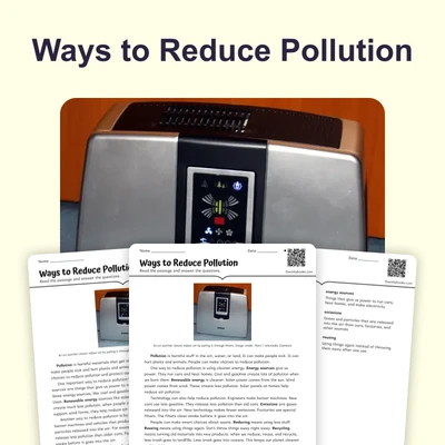 Reducing Air Pollution - reading educational content