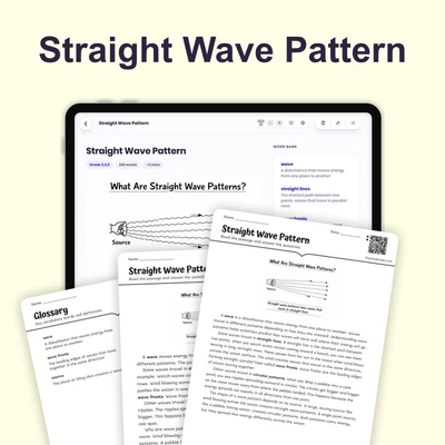 Straight Wave Pattern - reading educational content
