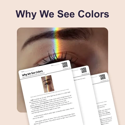 Why We See Colors - reading educational content