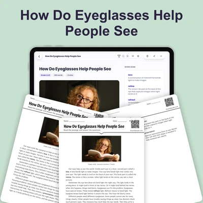 How Do Eyeglasses Help People See - reading educational content