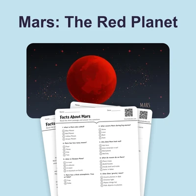 Facts About Mars - reading educational content