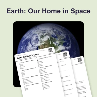 Earth: Our Home in Space - reading educational content