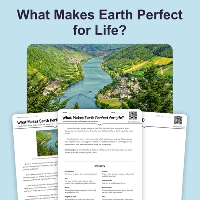 What Makes Earth Perfect for Life? - reading educational content