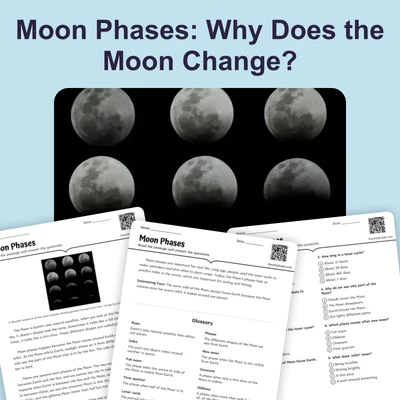 Moon Phases: Why Does the Moon Change? - reading educational content