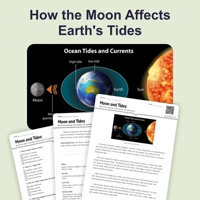 Moon and Tides - reading educational content