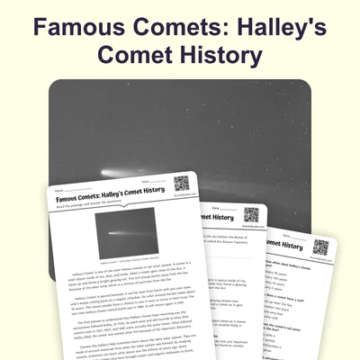 Halley's Comet - reading educational content