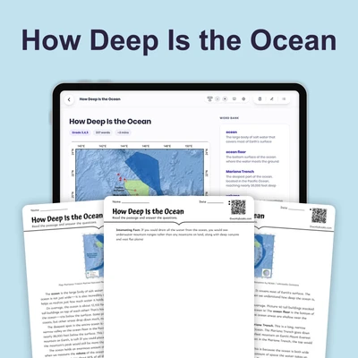 How Deep Is the Ocean - reading educational content