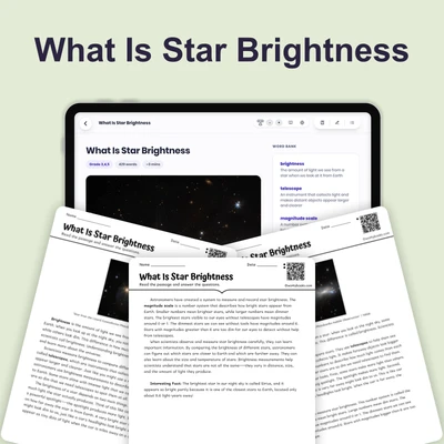 What Is Star Brightness - reading educational content