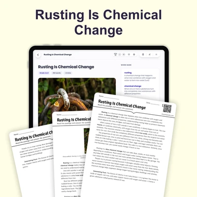Rusting Is Chemical Change - reading educational content