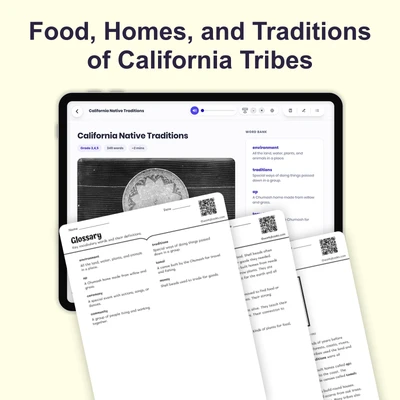 California Native Traditions - reading educational content