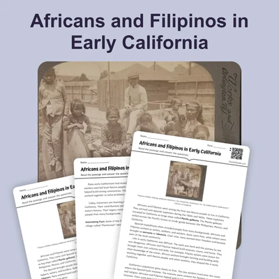 Africans and Filipinos in Early California - reading educational content