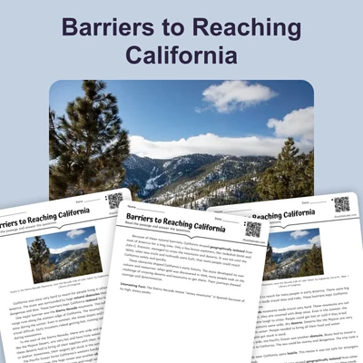 Barriers to Reaching California - reading educational content
