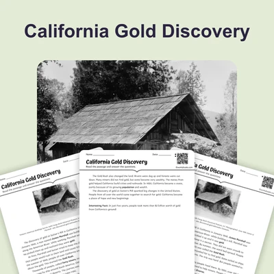California Gold Discovery - reading educational content