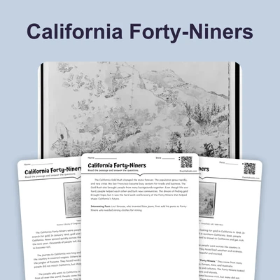 California Forty-Niners - reading educational content