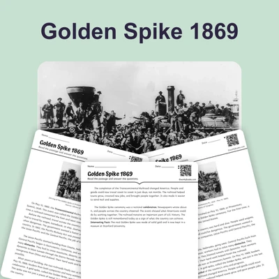 Golden Spike 1869 - reading educational content