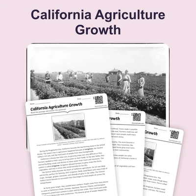 California Agriculture Growth - reading educational content