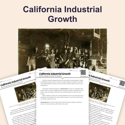 Farms, Factories, and Growing Cities - reading educational content