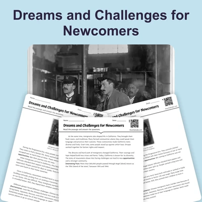 Newcomers to California - reading educational content