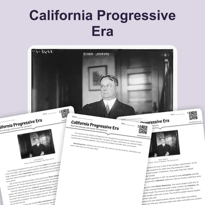 California Progressive Era - reading educational content