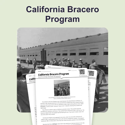California Bracero Program - reading educational content