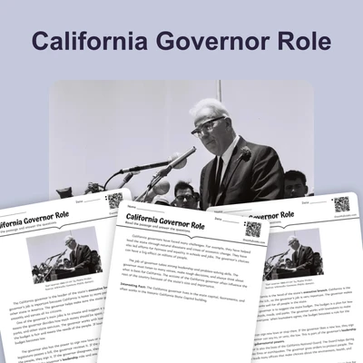 The Governor’s Job: Leading the State - reading educational content