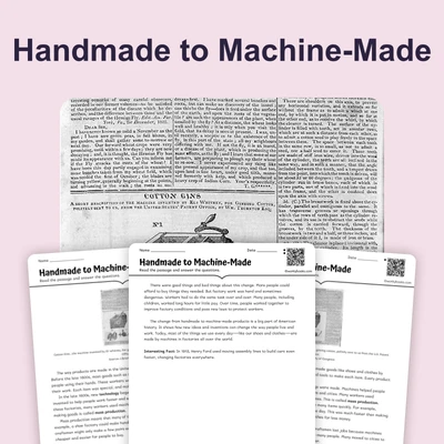 Handmade to Machine-Made: The Rise of Industry - reading educational content