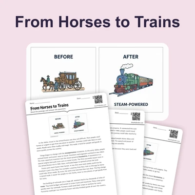 From Horses to Trains - reading educational content