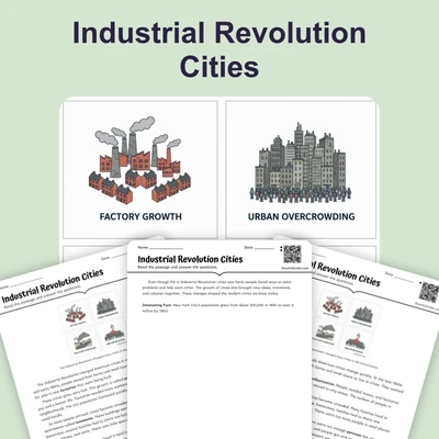 Industrial Revolution Cities - reading educational content