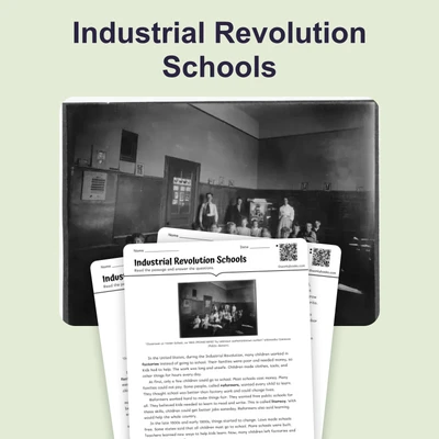 Industrial Revolution Schools - reading educational content