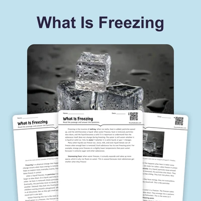 Liquid to Solid: Freezing - reading educational content