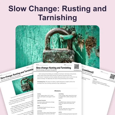 Slow Change: Rusting and Tarnishing - reading educational content