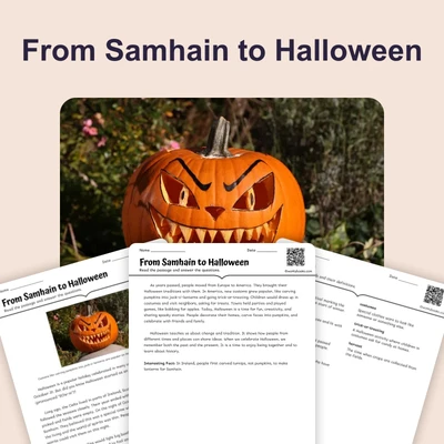 From Samhain to Halloween - reading educational content
